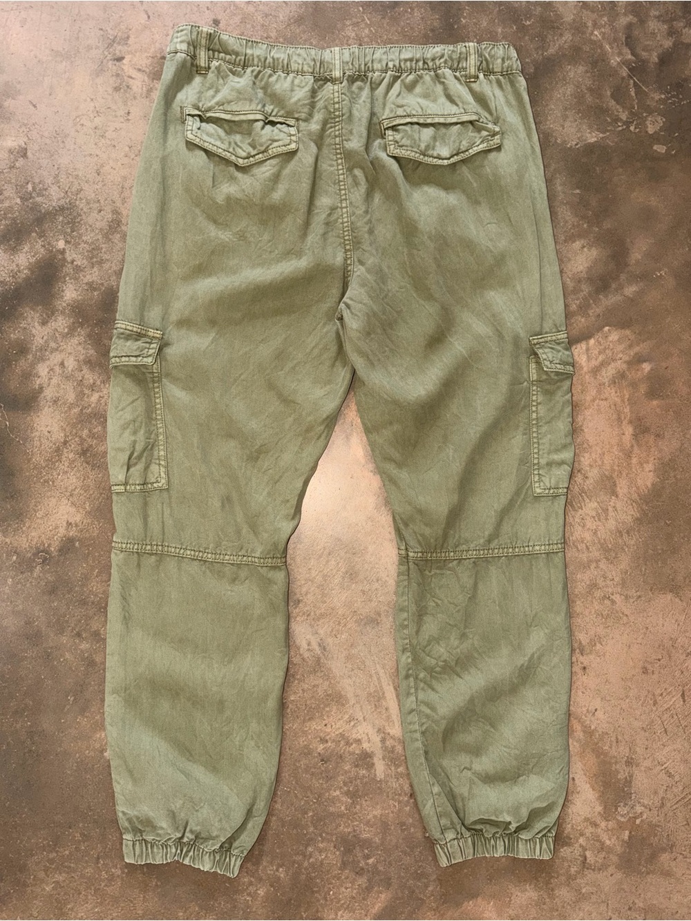 Elan 100% Tencel Olive Utility Cargo Jogger Pants Relaxed Fit M - Picture 6 of 13